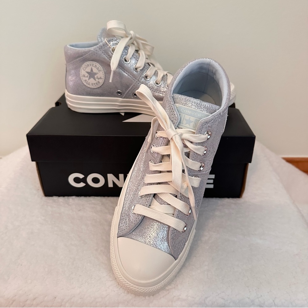 Converse Metallic Silver Sneakers